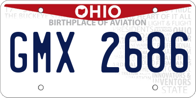 OH license plate GMX2686