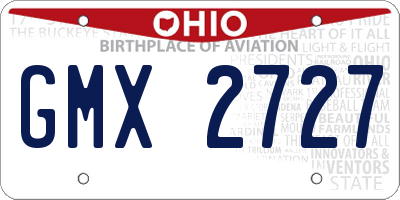 OH license plate GMX2727