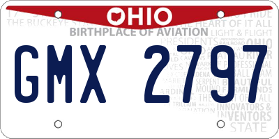 OH license plate GMX2797
