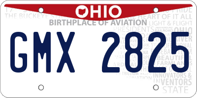 OH license plate GMX2825