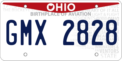 OH license plate GMX2828