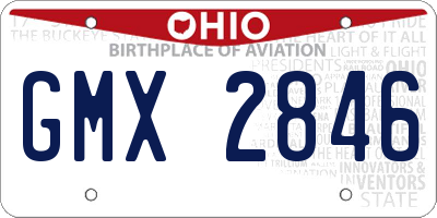 OH license plate GMX2846
