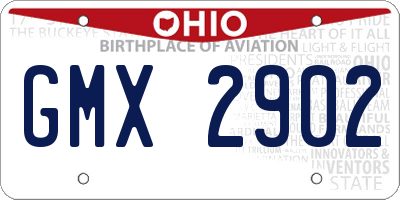 OH license plate GMX2902
