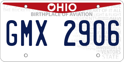 OH license plate GMX2906