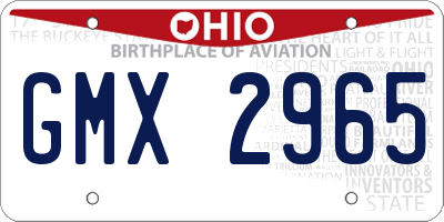 OH license plate GMX2965