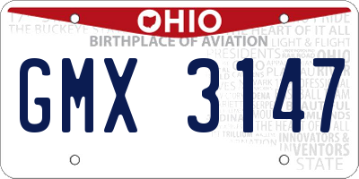 OH license plate GMX3147