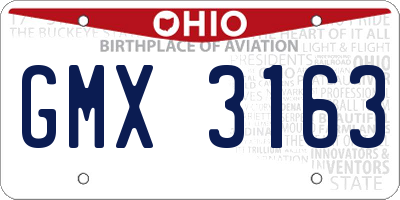 OH license plate GMX3163