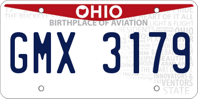 OH license plate GMX3179