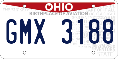 OH license plate GMX3188
