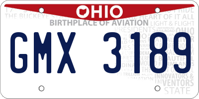 OH license plate GMX3189