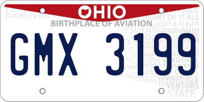 OH license plate GMX3199