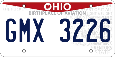 OH license plate GMX3226