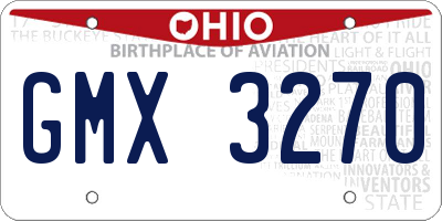 OH license plate GMX3270