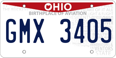 OH license plate GMX3405