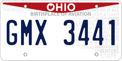 OH license plate GMX3441