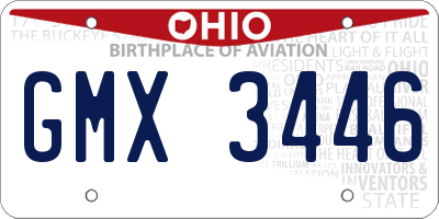 OH license plate GMX3446
