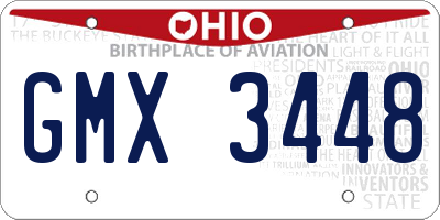 OH license plate GMX3448