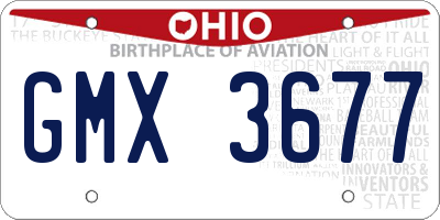 OH license plate GMX3677