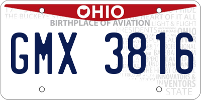 OH license plate GMX3816