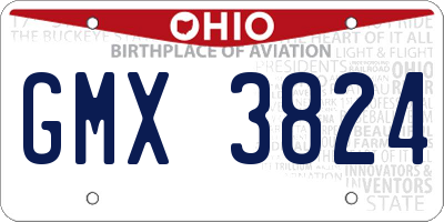 OH license plate GMX3824