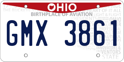 OH license plate GMX3861