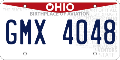 OH license plate GMX4048