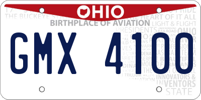 OH license plate GMX4100