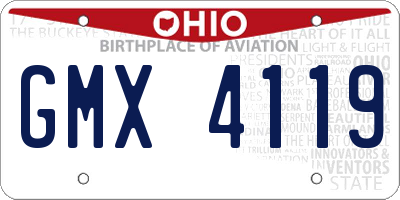 OH license plate GMX4119