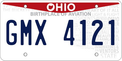 OH license plate GMX4121