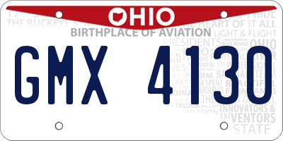 OH license plate GMX4130