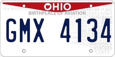 OH license plate GMX4134