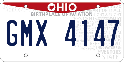 OH license plate GMX4147