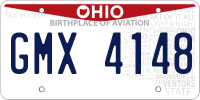 OH license plate GMX4148