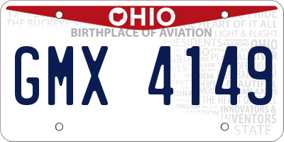OH license plate GMX4149