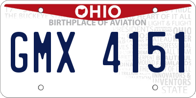 OH license plate GMX4151