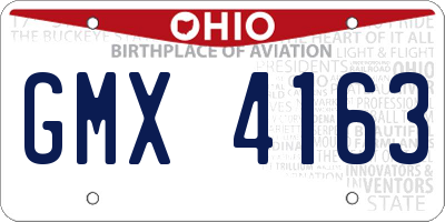 OH license plate GMX4163