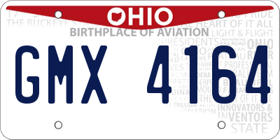 OH license plate GMX4164