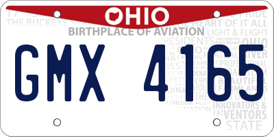 OH license plate GMX4165