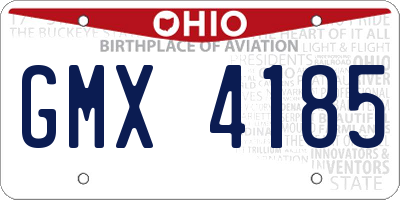 OH license plate GMX4185