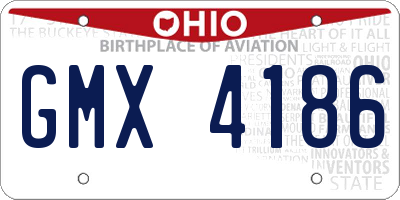 OH license plate GMX4186
