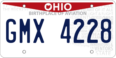 OH license plate GMX4228