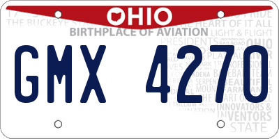 OH license plate GMX4270