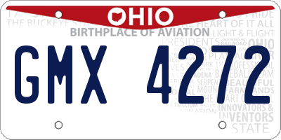 OH license plate GMX4272