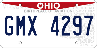 OH license plate GMX4297