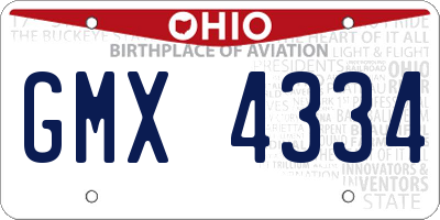 OH license plate GMX4334