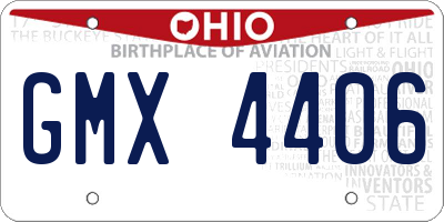 OH license plate GMX4406