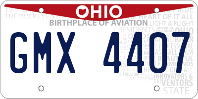OH license plate GMX4407