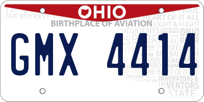 OH license plate GMX4414