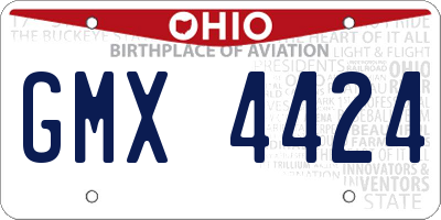 OH license plate GMX4424