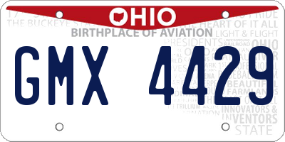 OH license plate GMX4429